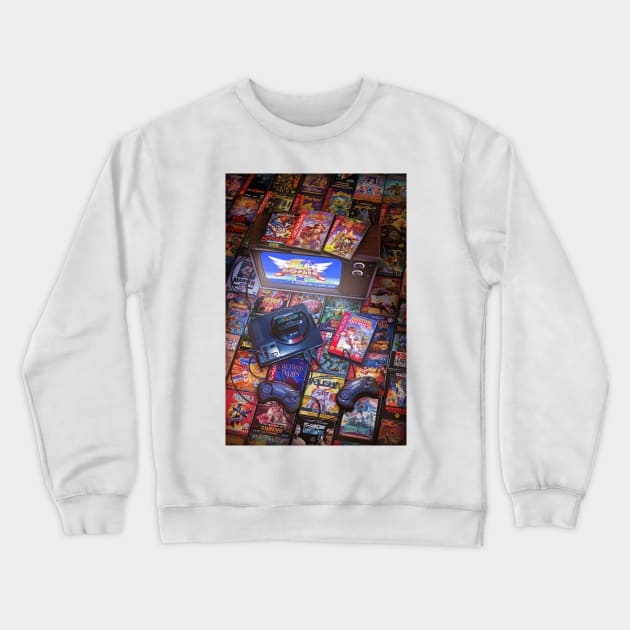 Sega Mega Drive / Genesis Crewneck Sweatshirt by Rachid Lotf